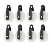 PATIKIL Nylon Clothesline Pulley, 8Pcs 2 Inch Diameter Outdoor Puller Rope Pulley Clothes Line Puller Kit Wire Rope Pulley for Outdoor Clotheslines