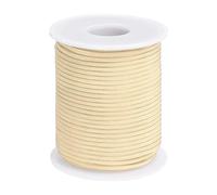 PATIKIL Nylon Cord 0.08 inch x 30 Yards, Bracelet String Braided Nylon Thread Chinese Knotting Cord for Jewelry Making Beading Necklaces Blind Wind Chimes, Champagne