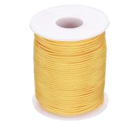 PATIKIL Nylon Cord 1.5mm x 55 Yards, Bracelet String Braided Nylon Thread Chinese Knotting Cord for Jewelry Making Beading Necklaces Blind Wind Chimes, Yellow