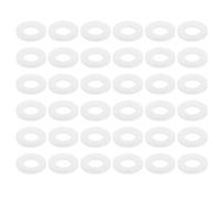 PATIKIL Nylon Flat Washers 8mm ID 16mm OD 1.8mm Thick M8 Hard Plastic Round Sealing Flange Gaskets-Applications for Machinery Electronics -[Qty 30 White]