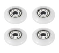 PATIKIL Nylon Pulley Wheel, 7x24x5mm 4 Pcs Ball Bearing Guide Roller Idler Pulley for Furniture Hardware Accessories and Sliding Door Window, White
