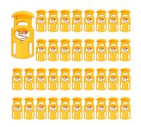 PATIKIL Nylon Spring Cord Locks, 50Pcs Elastic Toggle Stop Slider Clamp Adjuster Fastener String Lock Replacement for Drawstring Shoelaces Paracord Clothing Decoration, Gold