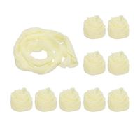 PATIKIL Nylon Stockings DIY Flower, 10Pcs Stocking Flower Fabric Material Tensile Silk Stocking Flowers for DIY Flower Making Wedding Crafts Home Decoration, Cream