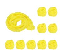 PATIKIL Nylon Stockings DIY Flower, 10Pcs Stocking Flower Fabric Material Tensile Silk Stocking Flowers for DIY Flower Making Wedding Crafts Home Decoration, Yellow