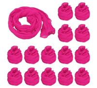 PATIKIL Nylon Stockings DIY Flower, 15Pcs Stocking Flower Fabric Material Tensile Silk Stocking Flowers for DIY Flower Making Wedding Crafts Home Decoration, Rose Red