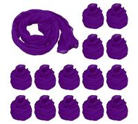 PATIKIL Nylon Stockings DIY Flower, 15Pcs Stocking Flower Fabric Material Tensile Silk Stocking Flowers for DIY Flower Making Wedding Crafts Home Decoration, Dark Purple