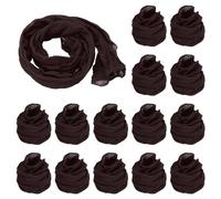 PATIKIL Nylon Stockings DIY Flower, 15Pcs Stocking Flower Fabric Material Tensile Silk Stocking Flowers for DIY Flower Making Wedding Crafts Home Decoration, Dark Brown