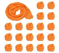 PATIKIL Nylon Stockings DIY Flower, 20Pcs Stocking Flower Fabric Material Tensile Silk Stocking Flowers for DIY Flower Making Wedding Crafts Home Decoration, Orange