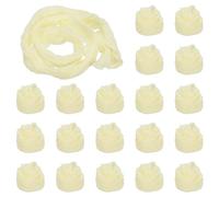 PATIKIL Nylon Stockings DIY Flower, 20Pcs Stocking Flower Fabric Material Tensile Silk Stocking Flowers for DIY Flower Making Wedding Crafts Home Decoration, Cream