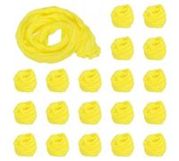 PATIKIL Nylon Stockings DIY Flower, 20Pcs Stocking Flower Fabric Material Tensile Silk Stocking Flowers for DIY Flower Making Wedding Crafts Home Decoration, Yellow