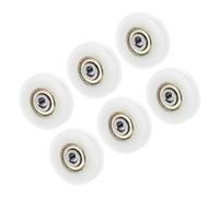 PATIKIL Nylon U Groove Pulley Wheel 6x38x8.5mm, 6 Pack Bearing Guide Track Sliding Conveyor Roller for Door Window Drawer Hardware Driving Mechanical, White