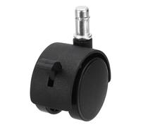 PATIKIL Office Chair Wheels with Brake 2 Inch, Replacement Desk Caster Wheels 7/16" x 7/8" Smooth Quite Rolling Stem Wheels 110 Lbs Per Wheel for Work Chair Gaming Chair, Black