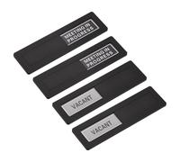 PATIKIL Office Door Signs, Meeting in Progress Vacant Sign Acrylic Self-Adhesive Office Supplies Sticker for Meeting Room Home Library, Black, 2 Pcs