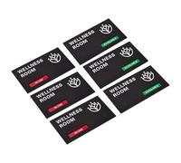 PATIKIL Office Door Signs, Well-ness Room Available in Use Sign Acrylic Self-Adhesive Office Supplies Sticker for Meeting Room Home Library, Black Meeting, White Letters, 3 Pcs