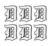 PATIKIL Old English Iron on Letter Patches, 6Pcs Embroidered Applique Sew on Iron on Patches for Clothing Backpacks Hats Jackets Shirts, Letter D