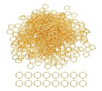 PATIKIL Open Jump Rings, 1000 Pcs 6mm Round Ring Charm Loops Connector for Jewelry Making Supplies DIY Craft Keychains Necklaces Earrings, Gold Tone