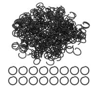 PATIKIL Open Jump Rings, 400 Pcs 10mm Round Ring Charm Loops Connector for Jewelry Making Supplies DIY Craft Keychains Necklaces Earrings, Black