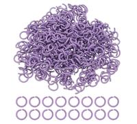 PATIKIL Open Jump Rings, 400 Pcs 6mm Round Ring Charm Loops Connector for Jewelry Making Supplies DIY Craft Keychains Necklaces Earrings, Purple