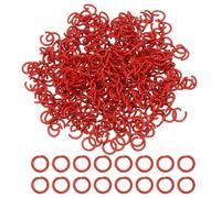 PATIKIL Open Jump Rings, 400 Pcs 8mm Round Ring Charm Loops Connector for Jewelry Making Supplies DIY Craft Keychains Necklaces Earrings, Red