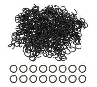 PATIKIL Open Jump Rings, 400 Pcs 8mm Round Ring Charm Loops Connector for Jewelry Making Supplies DIY Craft Keychains Necklaces Earrings, Black