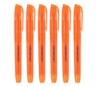 PATIKIL Orange Highlighter, 6 Pack High Lighters No Bleeds Highliters Pens Neon Clear View Bright Quick Dry Pocket Marker Pen Sticks Chisel Tip Cute for Books Office Adults, Transparent