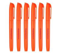 PATIKIL Orange Highlighter, 6 Pack High Lighters No Bleeds Highliters Pens Neon Clear View Bright Quick Dry Pocket Marker Pen Sticks Chisel Tip Cute for Books Office Adults Classroom