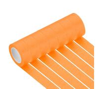 PATIKIL Orange Masking Tape 25mm x 13Meter, 7 Rolls Color Code Labeling Painters Tape for Arts Crafts Wall Painting Science Lab Organizing