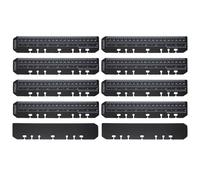 PATIKIL Page Marker Ruler, 15 Pcs A5 6 Holes Bookmark Ruler, Plastic Today Page Marker Binder Divider Pagefinder for Binder Notebook Journal Magazine Planners, Black