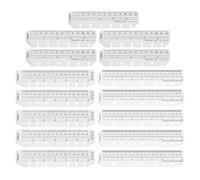 PATIKIL Page Marker Ruler, 15 Pcs A5/A6/A7 6 Holes Bookmark Ruler, Plastic Today Page Marker Binder Divider Pagefinder for Binder Notebook Journal Magazine Planners, Transparent
