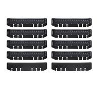 PATIKIL Page Marker Ruler, 15 Pcs A6 6 Holes Bookmark Ruler, Plastic Today Page Marker Binder Divider Pagefinder for Binder Notebook Journal Magazine Planners, Black