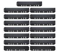 PATIKIL Page Marker Ruler, 25 Pcs A5 6 Holes Bookmark Ruler, Plastic Today Page Marker Binder Divider Pagefinder for Binder Notebook Journal Magazine Planners, Black