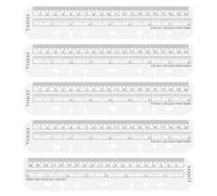 PATIKIL Page Marker Ruler, 5 Pcs A5 6 Holes Bookmark Ruler, Plastic Today Page Marker Binder Divider Pagefinder for Binder Notebook Journal Magazine Planners, Transparent