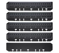 PATIKIL Page Marker Ruler, 5 Pcs A5 6 Holes Bookmark Ruler, Plastic Today Page Marker Binder Divider Pagefinder for Binder Notebook Journal Magazine Planners, Black