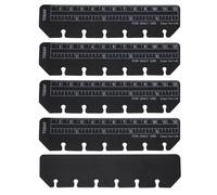 PATIKIL Page Marker Ruler, 5 Pcs A7 6 Holes Bookmark Ruler, Plastic Today Page Marker Binder Divider Pagefinder for Binder Notebook Journal Magazine Planners, Black