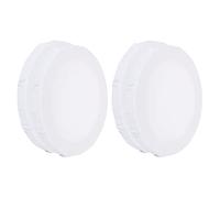 PATIKIL Paint Canvases for Painting, 4 Pack 4x4 Inch Round Wood Frame Stretched Blank Art Board Panels for Acrylic, Oil, Tempera Painting, White