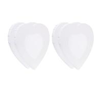 PATIKIL Paint Canvases for Painting, 4 Pack 8x8 Inch Heart Shape Wood Frame Stretched Blank Art Board Panels for Acrylic, Oil, Tempera Painting, White