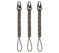 PATIKIL Paracord Keychain, 3 Pcs Survival Lanyard Keychain Cord with Hook Suitable for Camping Hiking Clip Key Backpack Tool Outdoor Fishing Key Ring, Camouflage