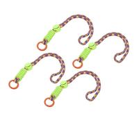 PATIKIL Paracord Lanyard Keychain, 4Pcs Cell Phone Keychain Rope Wrist Lanyards Braided Strap with Spring Ring for Hanging Key, Wavy Design, Yellow, Purple, Green