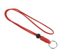 PATIKIL Paracord Lanyard with Keyring 18 Inch, Necklace Keychain Cord Metal Hook Strap for Keys Whistle ID Card Badge Holder, Red