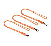 PATIKIL Paracord Lanyard with Lobster Clasp 19 Inch, 3 Pack Necklace Keychain Cord Metal Hook Strap for Keys Whistle Badge Holder, Orange