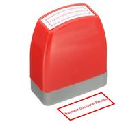 PATIKIL Payment Due Upon Receipt Notice Stamp Self Inking, Red Ink Office Pre Inked Message Stamp for Business, Red