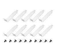 PATIKIL PCI Slot Cover Dust Filter 8 x 1.9cm, 10 Pcs Steel Dustproof Blanking Plate Ventilation Deflector Bracket Expansion Blank Plate with Screw for PC Computer Cases, Silver