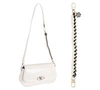 PATIKIL Pearl Bag Extender Chain, Flower Purse Strap Extenders Chain Purse Making Supplies for Replacement Handbag Shoulder Bag Wallet Shoes Decoration, Black