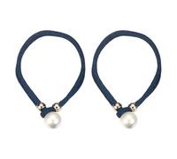 PATIKIL Pearl Curtain Tiebacks, 2 Pack Pearl Tiebacks Decorative Holders with Fasten Ring Ropes Curtain Tie Backs for Window Drapery,Cobalt Blue