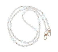 PATIKIL Pearl Phone Chain Crossbody Lanyard, Pearls Beaded Flower Wrist Phone Strap Universal CellPhone Chain Charm Hanging Rope for Most Smartphones Bags Purses, Pink