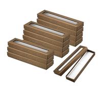 PATIKIL Pen Gift Box, 12 Pack Empty Pen Case Cardboard Case with Clear Window Pen Presentation Display Box for Pencil Ballpoint Jewelry Business Office, Rose Gold