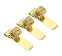 PATIKIL Pen Holder Clips, 3Pcs Metal Horizontal Portable Single Spring Loop Pencil Organizer for Office Business Pocket Notebook Clipboard, Golden