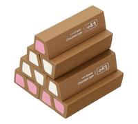 PATIKIL Pencil Erasers Rubber, 10 Pcs Art Eraser, Small Rectangular Pencil Rubber Scented for Drawing Writing Math Office Home Stationery Supplies, Dark Brown/Dark Pink/White