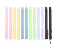 PATIKIL Pencil Extenders, 12 Pack Adjustable Pencil Extenders Colors Pencil Lengthener Holder with Plastic Handle for Artists Sketching, Writing Art Drawing Shading, 6 colors