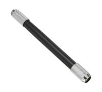 PATIKIL Pencil Extenders, 1Pcs Art Adjustable Metal Pencil Holder Lengthener Double-ended Pen Sleeve for Short Pencil Crayon Colored Pencils Writing Desk Office, Black